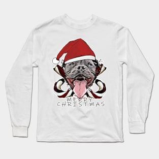 Staffordshire Bull Terrier Christmas Long Sleeve T-Shirt